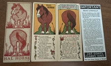 Vintage 1930's O.N.T. PAPER DOLL CUTOUT HAL HORSE ZOO SPOOL TRADE Cards Lot picture