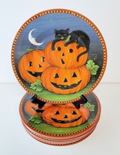 8 Sakura Evolution Melamine Plates HAUNTED HOLLOW David Carter Brown 8-1/2