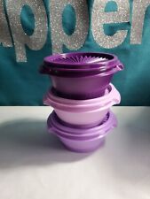 Tupperware 10oz Servalier Set of 3 New Shades of Purple New  picture
