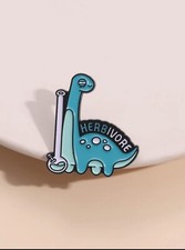 Funny Cute Herbivore Dinosaur Pot Weed Pothead Cannabis Hat/Lapel Pin Brooch picture