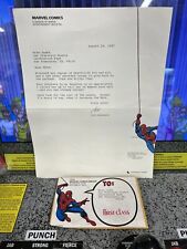 1987 Marvel Comics Studios Spider-Man Stationery Letterhead Letter Mailing Label picture