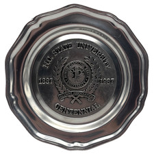 Wilton RWP NC State University Centennial Display Plate w/ Scalloped Edge, VTG picture