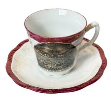 BELLINGHAM WA WASHINGTON Antique FISHING Souvenir PAINTED TRINKET TEA CUP picture