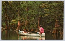 Postcard A familiar Scene along the rivers of the Hill country Of Texas Canoe picture