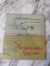 Vtg Chicago Cardboard Company Motto Cards (2) c. 1910s–1920 picture
