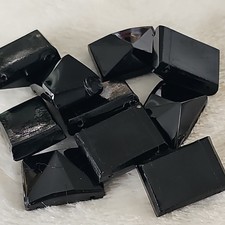 Vintage Black Onyx Faceted Rectangle 1