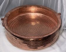 Large 12” Khadkulo Hammered Copper Pot Soak Double Handle  picture