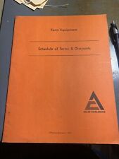 Allis Chalmers Schedule Of Terms And Discounts picture