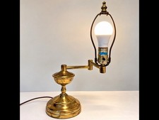 Vintage KISS Lamps of Distinction Brass Swing Arm Table Lamp Adjustable MCM picture