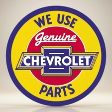 Chevrolet Genuine Parts Embossed Metal Wall Sign picture