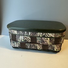 NEW 2013 Longaberger Camo Caddy Basket W/ Lid & Protector picture