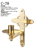 Wall Mounted Beautiful Brass Candle Holder Candlestick 7/8