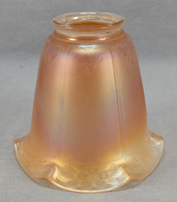 Imperial Nuart Primrose Panels Pattern Marigold Glass Lamp Shade Circa 1918 picture