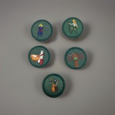 Vintage Girls Scout Merit Badges Set Of 5 picture