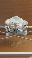 Vintage Two Pigs Sitting On A Couch Flowers Bisque picture
