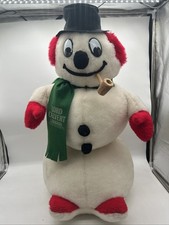 Vintage Load Calvert Whiskey Stuffed Snowman Advertising Christmas picture