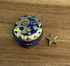 Porcelain Hinged Trinket Box Moon Sun And Stars picture
