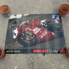 Vintage Poster 2000s Ducati Team Racing Superbike Ben Bostrom Vance Hines picture