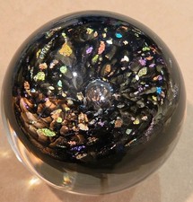 Art Glass Paperweight Vintage Marked GES 01 Beautiful Condition  picture