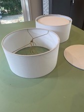 Two Matching Drum Barrel Lamp Shades picture