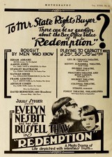 EVELYN NESBIT in Redemption - 1917 Movie Ad Image - 5 x 7 inch Photo picture