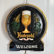 VTG HUDEPOHL 14-K Beer Bubbling Sign Cincinnati Beer Retro 1960-70s WORKS-VIDEO picture