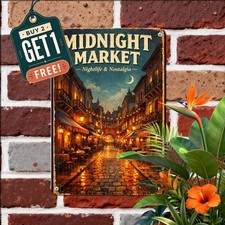 New Orleans Night Cityscape Travel Tin Sign Louisiana Bar Wall Decor picture