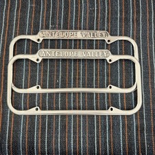 Vintage Antelope Valley California License Plate Frames Pair 1939-1955 picture