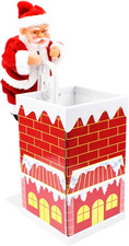 Electric Santa Climbing Chimney with Music, Battery Operated Climbing Chimney Sa picture