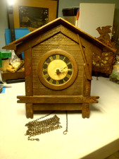 Vtg Regula Black Forest Cuckoo Style 8 Day Wall Clock Weight Chain Drive Unteste picture