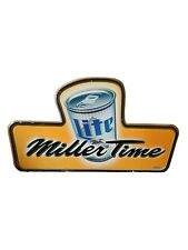 Miller LIGHT TIME METAL LARGE BEER SIGN 3' 4