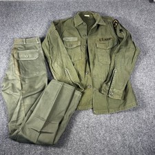 Vintage Vietnam US Army OG-107 Type 3 Uniform Set 81st Infantry Wildcat Patch picture