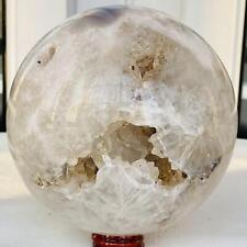 3700g Natural Cherry Blossom Agate Sphere Quartz Crystal Ball Healing picture