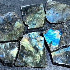Flashy Labradorite Polished Rough Cut Slab Tiles (By The Piece or Pound) picture