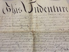 1807 antique VELLUM DEED charleston chester county pa BENJ THOMAS to JAMES DAVIS picture