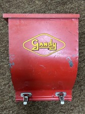 vintage Gandy model S902 farm seeder bin tank red agri collectible garden decor picture