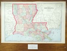 Vintage 1903 LOUISIANA Map 22
