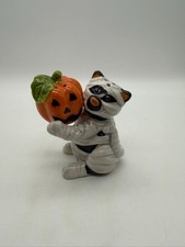 Servette Home Mummy Cat & Pumpkin Salt & Pepper Shakers picture