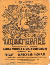 1973 Handbill Flyer LIQUID SPACE Surfing ODYSSEY Documentary Santa Monica Civic picture