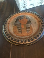 Vintage Silver-Copper-Brass Plate by HOSNY GOMAA Hand Made Egypt 8.5