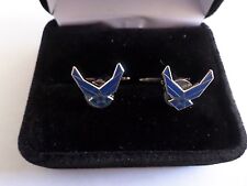 U.S MILITARY AIR FORCE WINGS LOGO CUFFLINKS WITH JEWELRY BOX 1 SET CUFF LINKS  picture