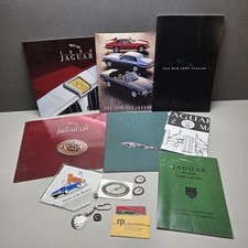 Vintage Jaguar Literature Memorabilia  Brochure Manual Pin Keychain Lot picture