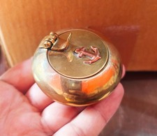 Vintage Shiny Brass Anchor Nautical Ashtray Cigar Cigarette Tobacco Ashtray Gift picture