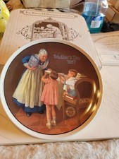 Edwin Knowles Grandmas Surprise Collector Plate Rockwell Mothers Day 1987 picture