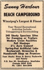 Sunny Harbour Gene & Gerry Paskewitz Headingley Manitoba CAN 1974 Ad TAK6-S131 picture