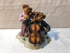 Boyds Bear Bearstone Amanda And Michael String Section Violin Figurine 228366 picture