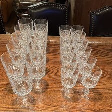 Vintage Cristal d’Arques Durand Diamond Pattern Crystal Stemware  Made in France picture