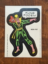 Vtg 1975 Topps Marvel Super-Heroes Sticker  Iron Fist - Tan Test Back - Ex Cond picture