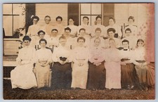 RPPC Large Group of Women Ladies Club Real Photo Postcard c1910 Antique picture