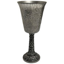 Vintage 1997 Fellowship Foundry Celtic Knotwork Pewter Goblet Metalware Calif. picture